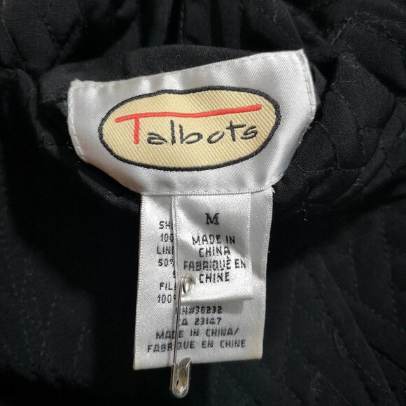 Talbots Ladies Size Medium Reversible Full Zip Black/Bronze Jacket - Picture 3 of 14